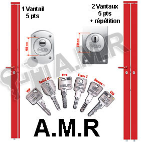 Serrure Reelax carénée 5 points R25